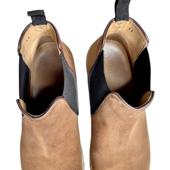 Rider Boot Co Suede Chelsea Boots SZ 12 Chestnut Brown - Picture 9 of 15